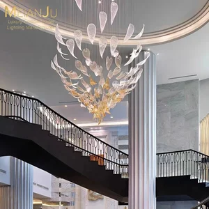 Custom Large Non-Standard Modern Hotel Lobby Chandelier Night Market Scenic Spot Illumination Lamp for Villas & Installation