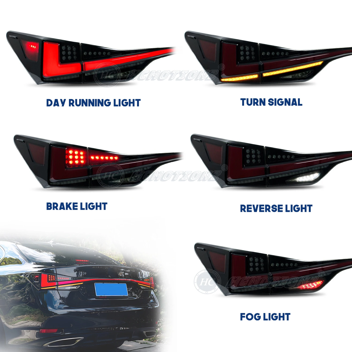 Lexus GS250 GS300h GS350 F450h LED Tail Light Assembly 2012-2020 