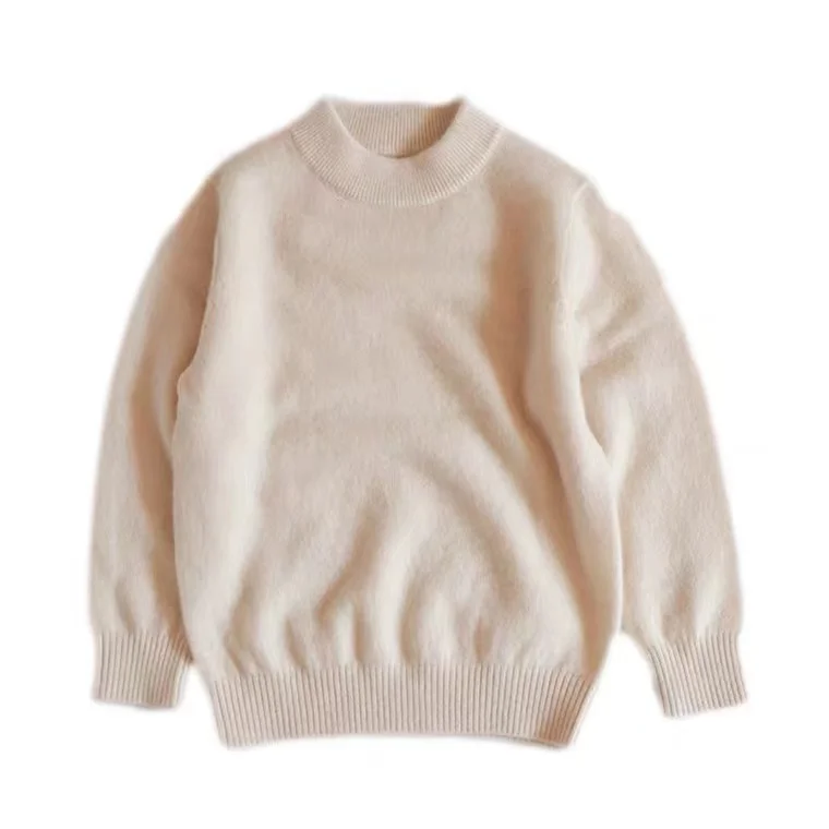 Soft 12 GG baby girl knit sweaters babies boy  pullover kids knitted 100% cashmere baby sweater