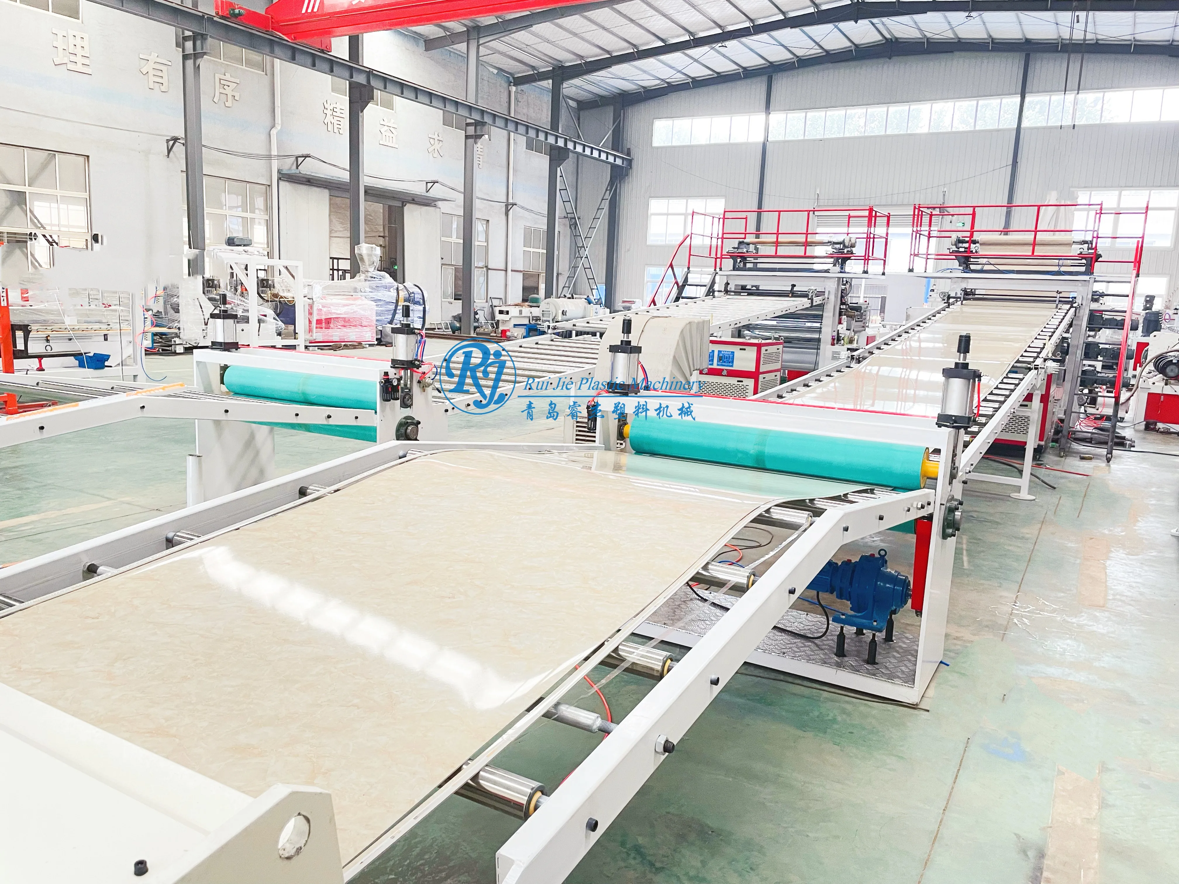 product uv 1220 mm pvc marble sheet making extruder machine wall panel machinery with lamination uv sheet machine-1