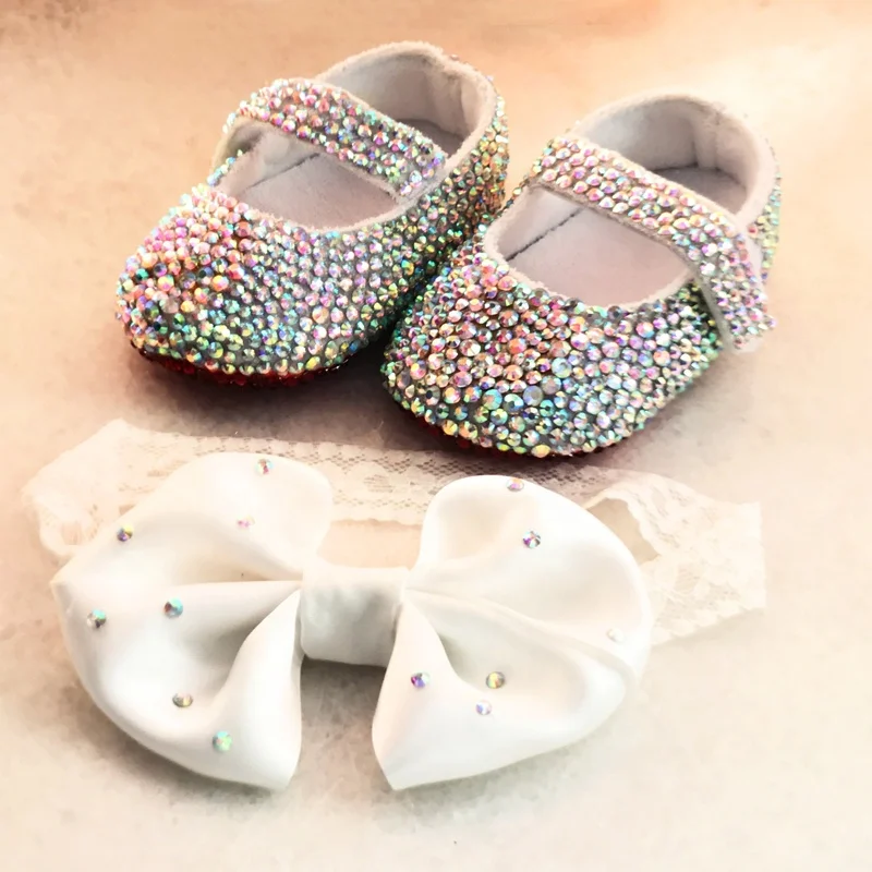 Sapatos De Marca Bebê Recém-nascido Brilhante,Sapatos De Caminhada Fundo  Vermelho Glitter Bela Menina Sapato Com Faixa De Cabeça - Buy Borda De  Cetim Sapatos Sapatos Berço Do Bebê Animal Print Botas Sapatilha