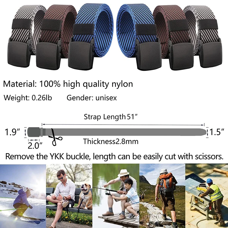 Hot Selling Adjustable Training Men Web Casual Belt with Plastic Buckle Nylon Canvas Strap Adjustable Tactical Belts
