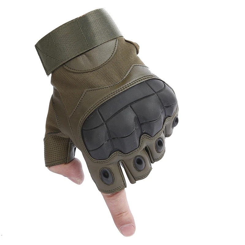
 Factory OEM High Quality Fibre Leather Tactical Military Men Army Combat Gloves  