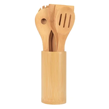 Carbonized 30x6cm  Bamboo Spoon Spatula Bamboo Kitchen utensils