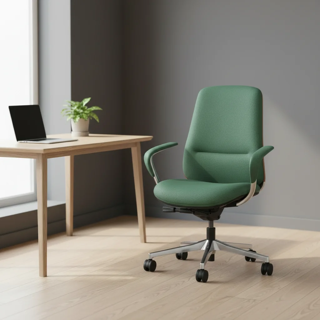 Modern Ergonomic Leather Executive Adjustable Height Breathable Office Chair 5