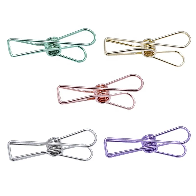 5 Farben Metall Broklammern Hohl Fischschwanz Clip Retro Aufbewahrung  rechnungen Ausgefallene Metall Broklammern