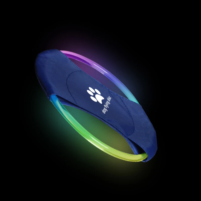 USB Перезаряжаемый OEM пластиковый светодиодный мигающий летающий диск с подсветкой