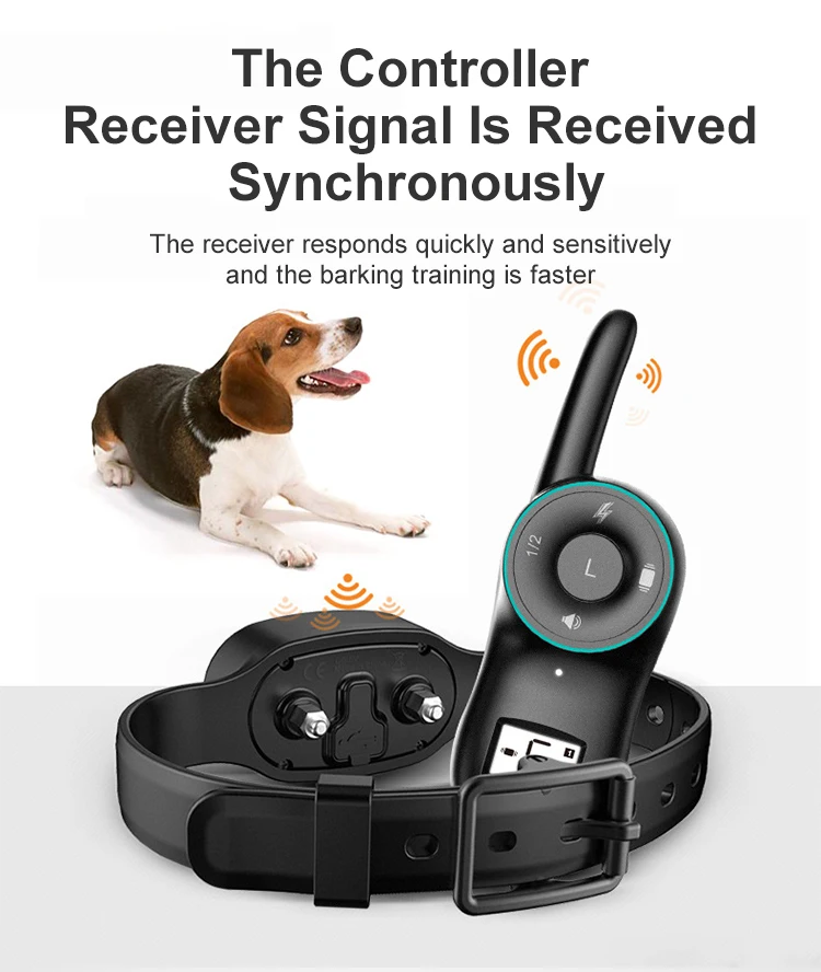 Rechargeable Pet Shock Ultrasonic Anti Bark Shock E Collars Control
