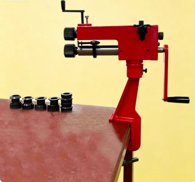 TEBAK Metal Sheet Bead Roller Machine RM08 High Quality Manual Rotary Forming Equipment
