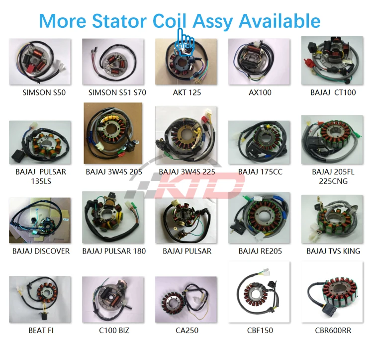 Tricycle 3 Three Wheel Rickshaw Motorcycle BAJAJ TVS KING Magneto Stator Coil Assembly