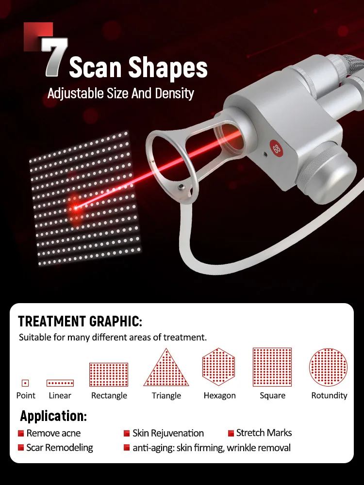 2 in 1 CO2 Fractional Laser+ Q Switch Skin Care Machine for Skin Carbon Peel Professional Fractional Skin Firm