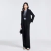 Black suit wide-leg pants
