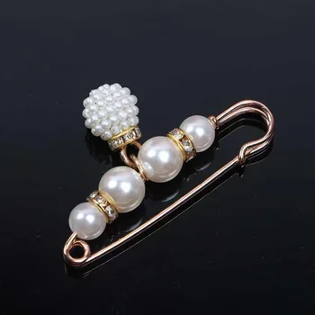 High-Grade Pearl Jewelry Corsage with Cufflinks Pins Buckles Stylish Waist Pin Brooch for Outfits