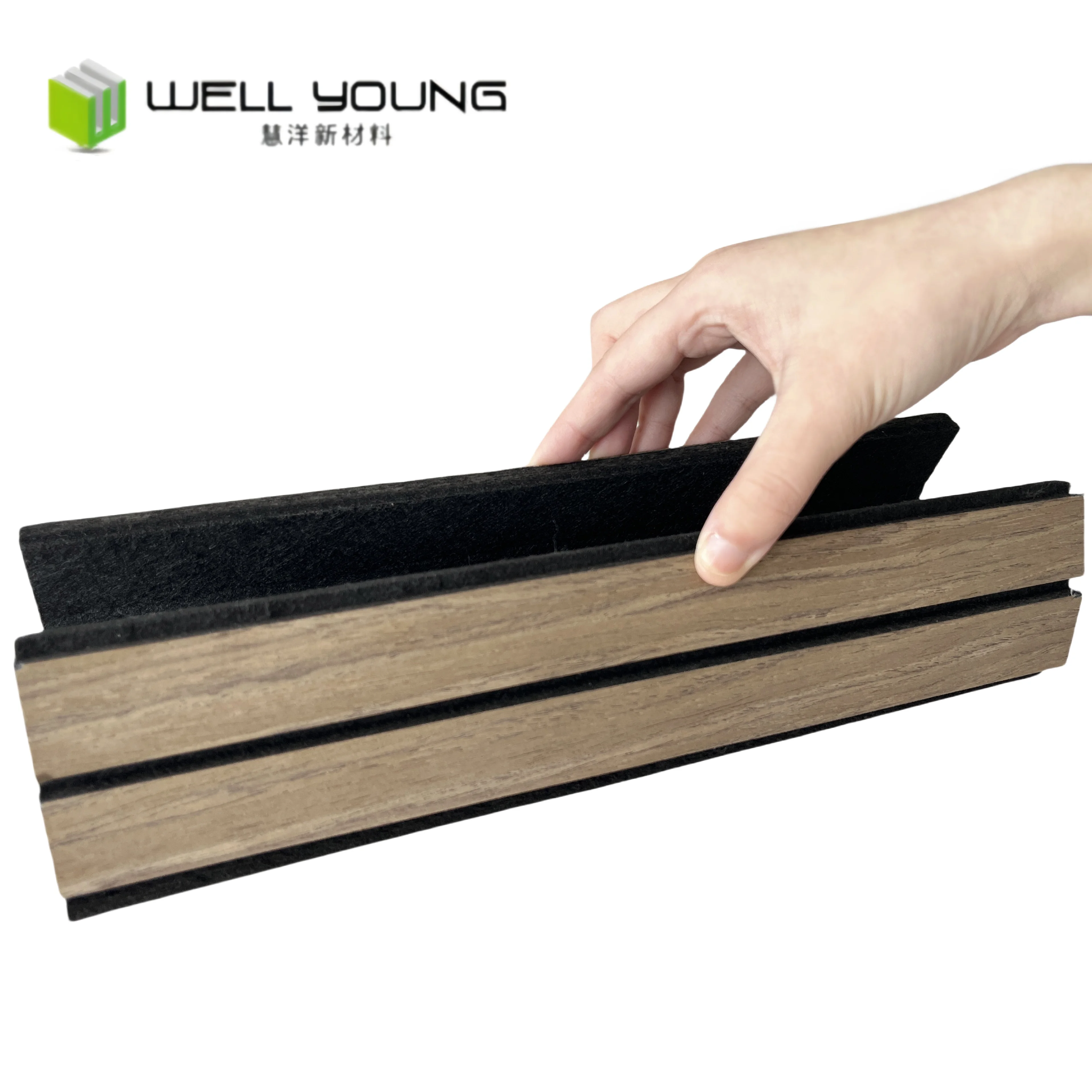 Popular Curved Soundproof Acoustic Ceiling Panels Wood Slat Acoustic Wall Panels for Office Building