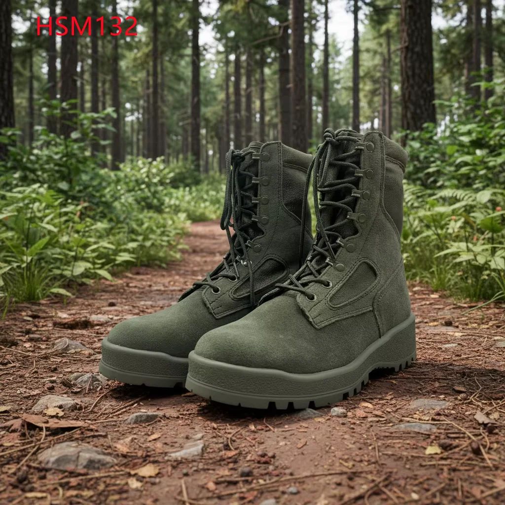 HY,Philippine Market Popular Cost Effective Green Jungle Boots Formal Band Belleville Multi-Purpose Hunting Boots HSM132