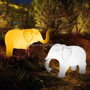 Colorful LED Elephant Shape Lamp with Waterproof Wireless Remote Control for Garden/Villa/Party