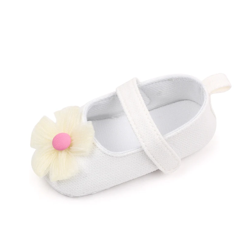 Spring and Fall New Flower Soft Soled Baby Walking Shoes for Girls factory