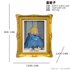 Blue dress photo frame fridge magnet-decorative item