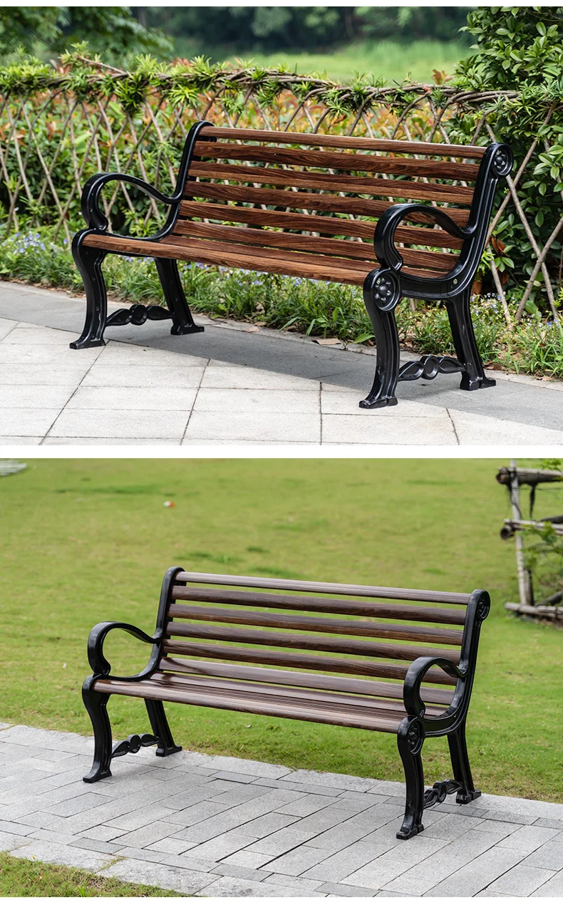 All carbon fiber backless park courtyard outdoor leisure benches manufacture