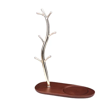 Golden Upside-down Display Storage Rack Set Home Kitchen Storage Rack Entrance Key and Small Item Storage Hanger
