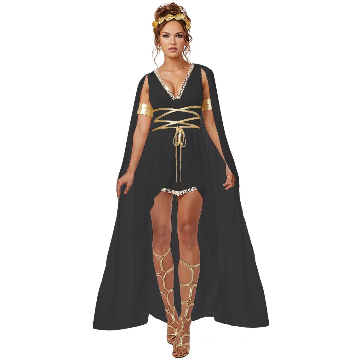 S-xl Medieval Ancient Greek Goddess Costume Halloween Cleopatra Athena Dress