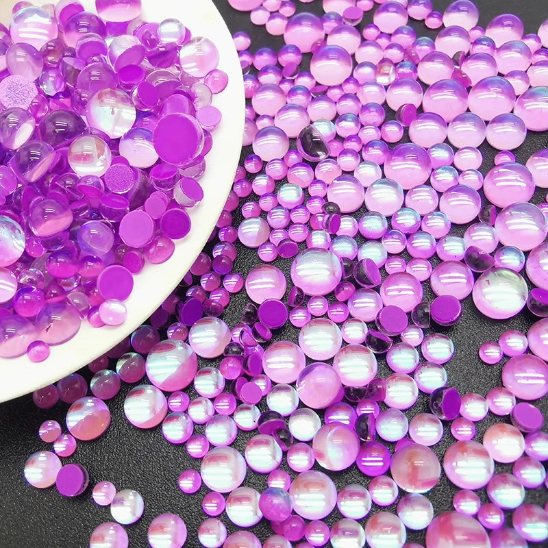 High Quality 4 MM Diamond Purple Opal Mixed Sizes Box Bulk Crystal Flatback Big Glass Non Hotfix Rhinestones.jpg