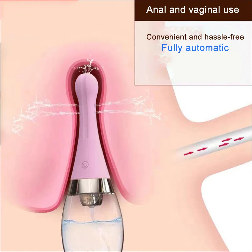 Electric Water Jet Enema Machine Anal Douche Cleaner Enema Bulb  Sex Toy for Women Couples