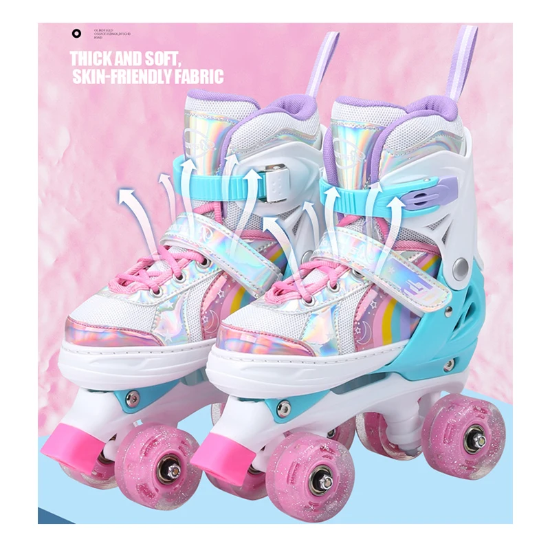 EACHkids Zapato de Patinaje Sobre Ruedas Intermitente Soy Luna