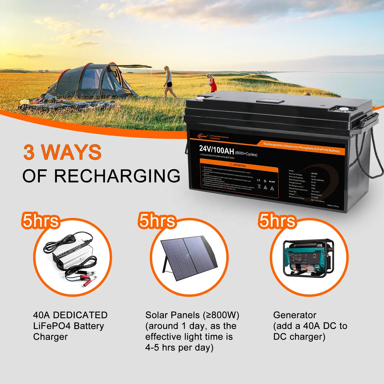 JSDSOLAR 24V 100Ah LiFePo4 Lifepo4 Battery Pack Lifepo4 24V 100ah Energy Storage