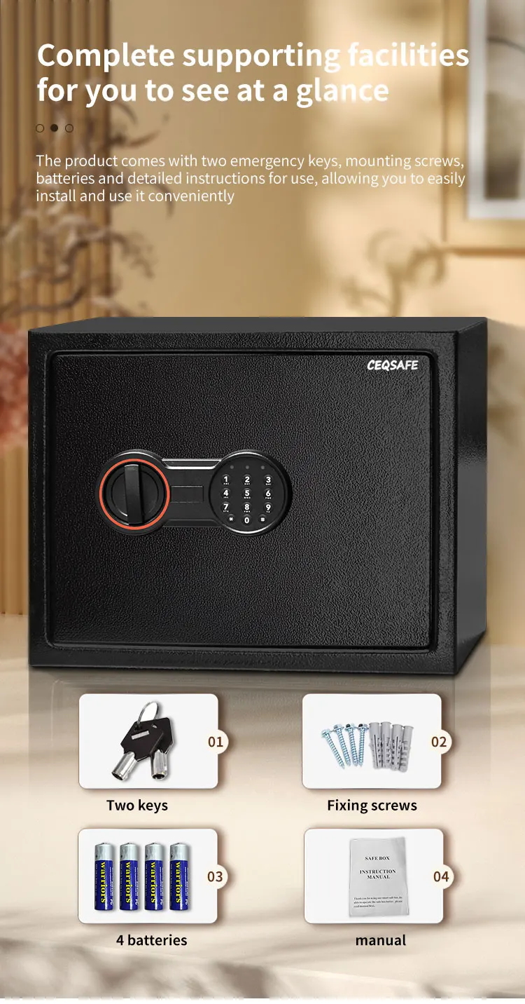 CEQSAFE Small Mini Eletronic Deposit Digital Password Lock Safe Box for Money factory