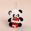 Panda pendant with flower bouquet-12 cm-red