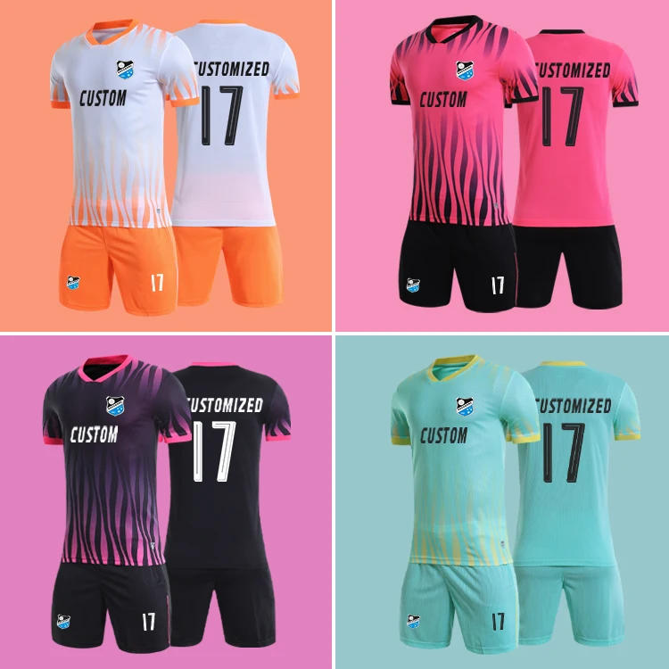 Soccer Jersey Team Latest Designs Youth Soccer Wear Set Custom Soccer