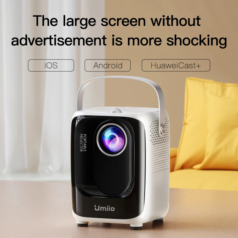 2023 Mobile Phone Mini Portable Projector A007 DLP 1080p Smart Android Wifi BT Quad Core for Home Theater Outdoor Meeting