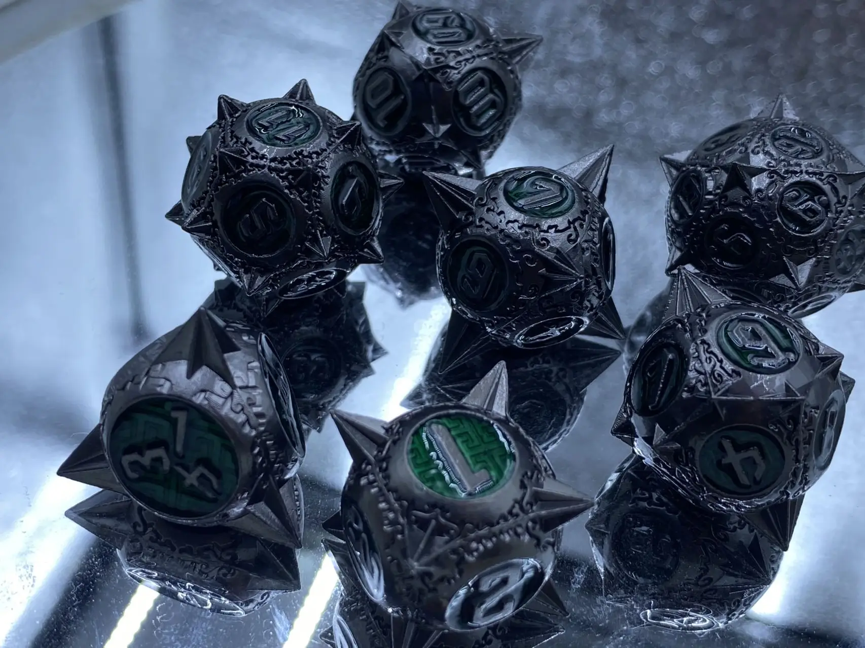 Metal Dice Set Dnd Dice D&d Dice Rpg Dungeons & Dragons Game Polyhedral