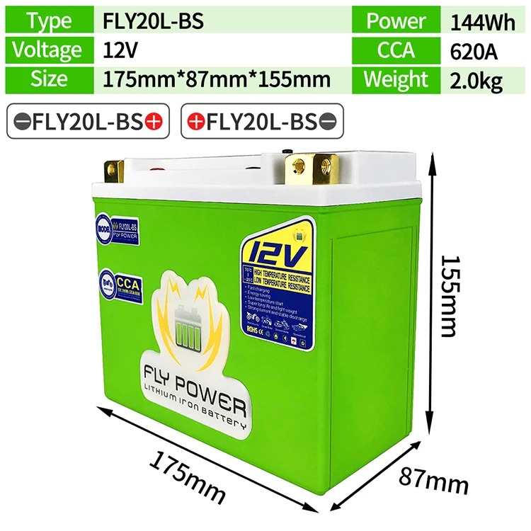 Good Selling 20l Bs Lifepo4 Motorcycle Battery Pack 128v 144wh Lithium Phosphate Iron Battery 8205