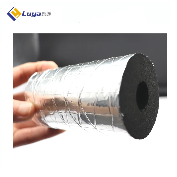 Fireproof NBR Rubber Foam Insulation Noise Reduction Rubber Foam Roll Sheet Board with Aluminium Foil