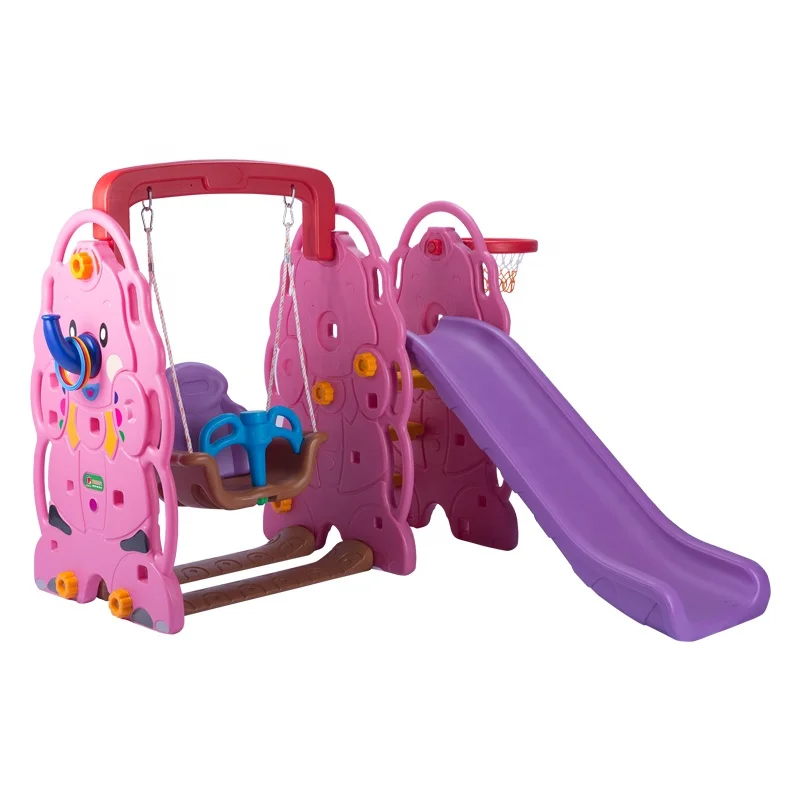 YF-05001 Пластиковые Слон горка и качели Детская горка с качели Детская горка