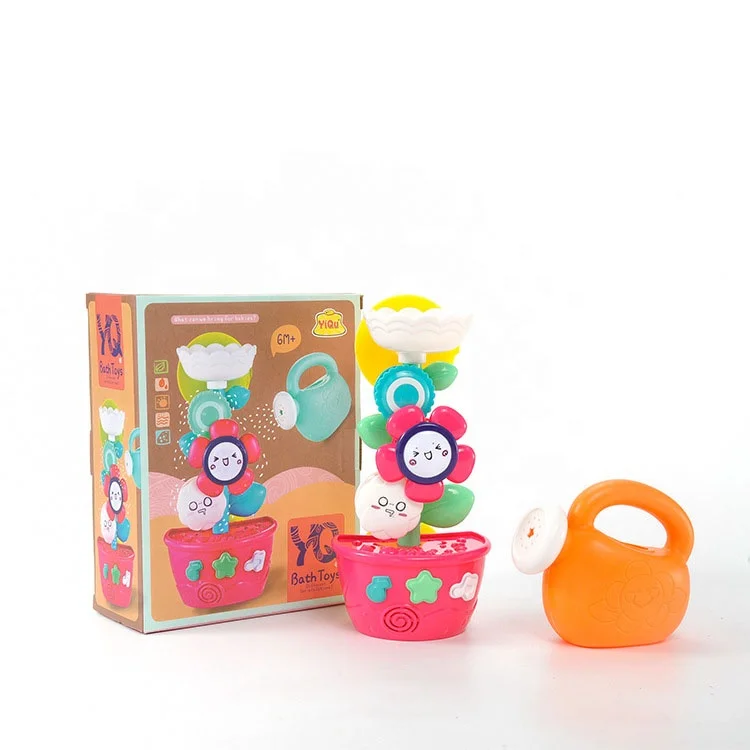 Цветок Водопад ванна игрушка для детей с присосками, Спрей Вода Ванна игрушка, идеальная вода Ванна Душ игрушка подарок с разбрызгивателем