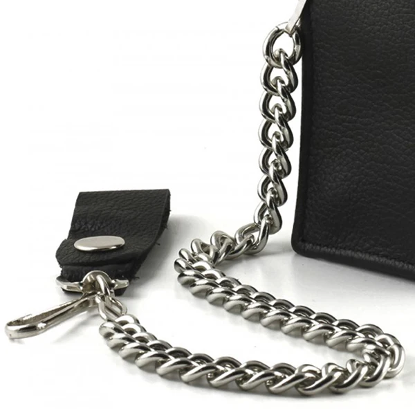 Porta Banconote Portafoglio Uomo In Vera Pelle Con Catena - 19 Portacarte, RFID, Con Portamonete I Miei Ordini - Foto 4