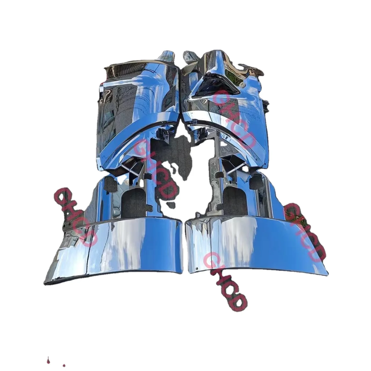 GHCD Factory Price/high Quality Chrome-plated Corner Panel (flat&curve) for Japanese Truck HIN MEGA 500(2003-ON)