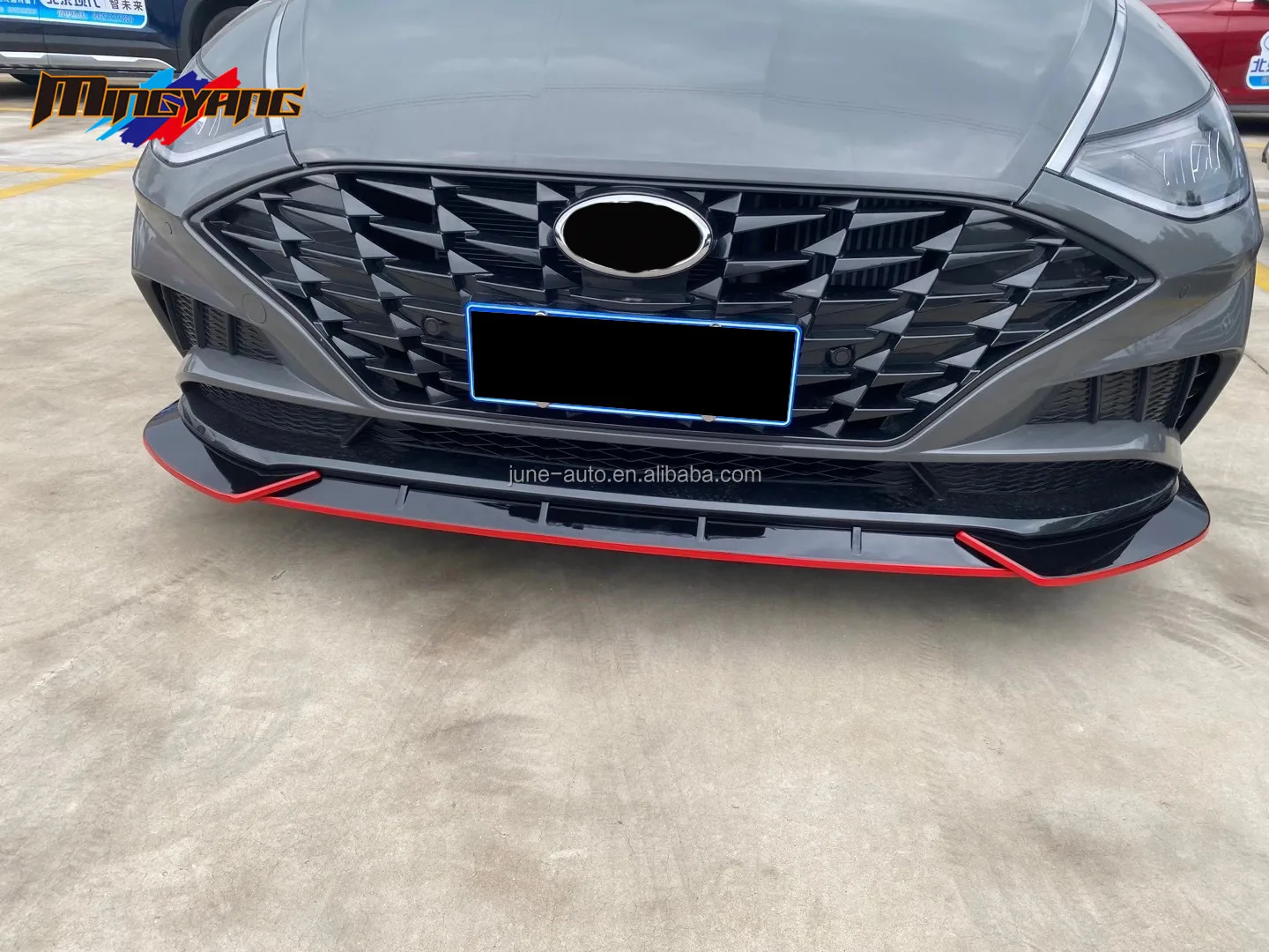 Grille Body Kit Spoiler Front Lip Diffuser For Hyundai Sonata 2019 2020 ...