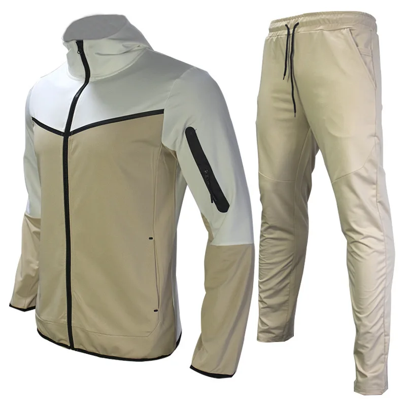 Sweat Jogging Sportswear Jogger Sweatpants and Hoodie Set Sweatsuit Plain Track Suit Men Sets Tracksuit With Side Training Wear