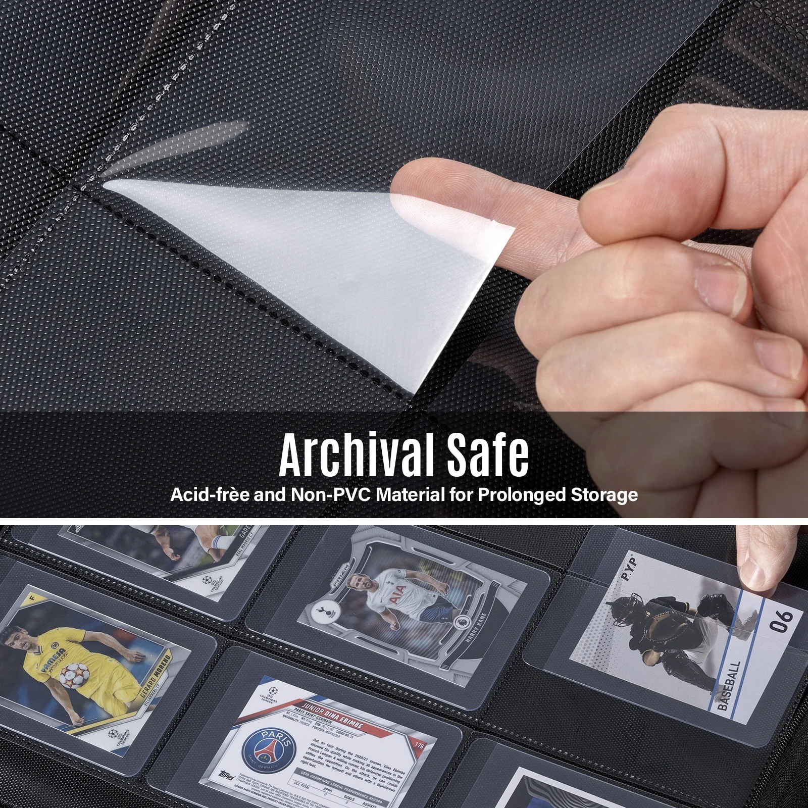 Semi-Rigid Card Saver Collectors Binder - Holds 360 Cards, Zipper Closure, Ideal for Trading Card Collection and Storage. Semi-Rigid Card Saver Collectors Binder - Holds 360 Cards, Zipper Closure, Ideal for Trading Card Collection and Storage.