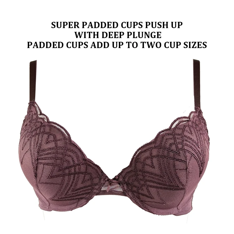 Women Plus Size Lace Bra Set Padded Cups And Underwear Bra And Panty Sets Plus Size Padded Bra