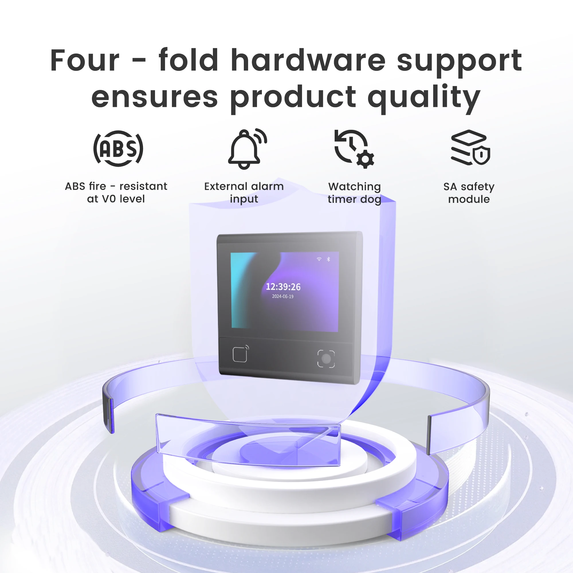 Feocey FC6820 Bluetooth Access Control Reader Time Attendance System NFC Door IC Barcode QR Code Reader for Elevator Card