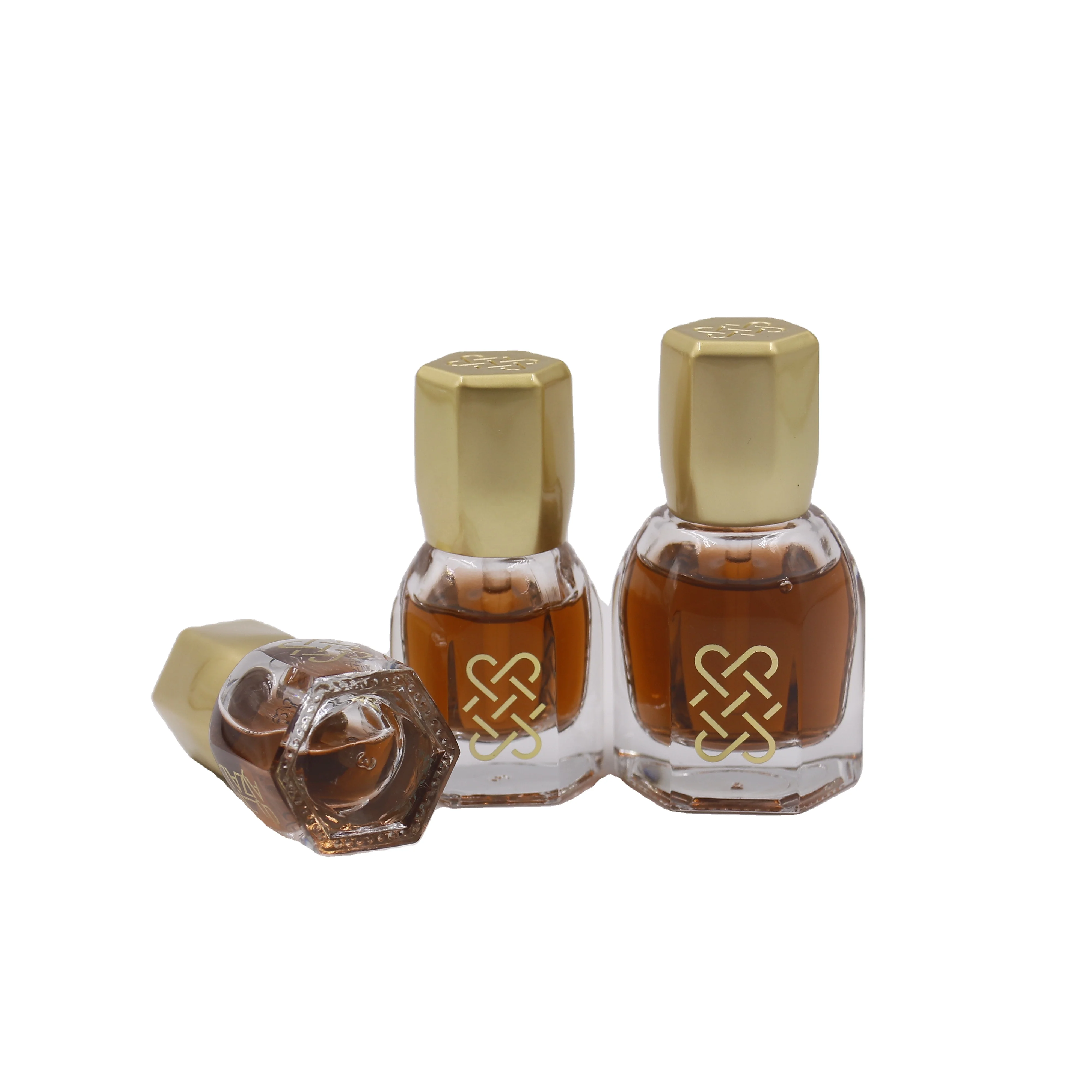 3ml 6ml Square Attar Glass Oud Oil Perfume Tola Bottle With Zamac Cap and Glass Stick