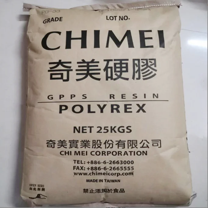 PG33 CHIMEI Gpps полистирольное сырье гранулы с высокой