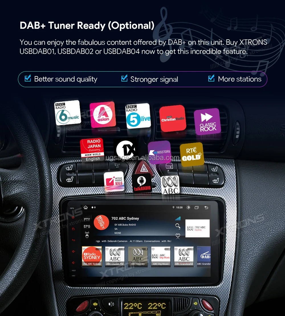 W168 Android Xtrons 8 Inch Screen Android 13 Gps Navigation Carplay 4g Lte Car ...
