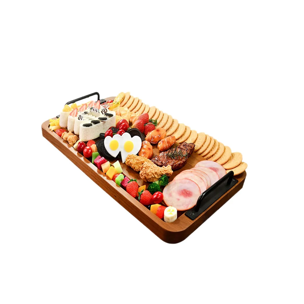 Large Wooden Charcuterie Board with Handles Kitchen Accessories Cutting Board Gift Set for Chopping Blocks