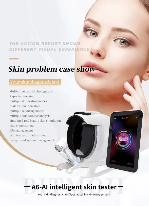Lamp Scan Skin Analyzer Machine Skin Analysis Machine Facial Uv Lcd ...